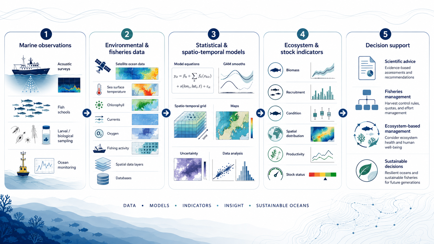 Statistical modelling workflow illustration